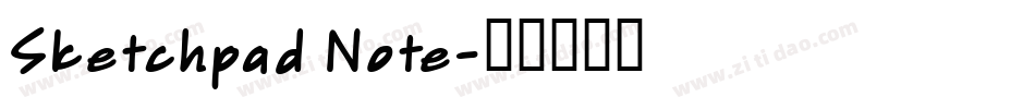 Sketchpad Note字体转换